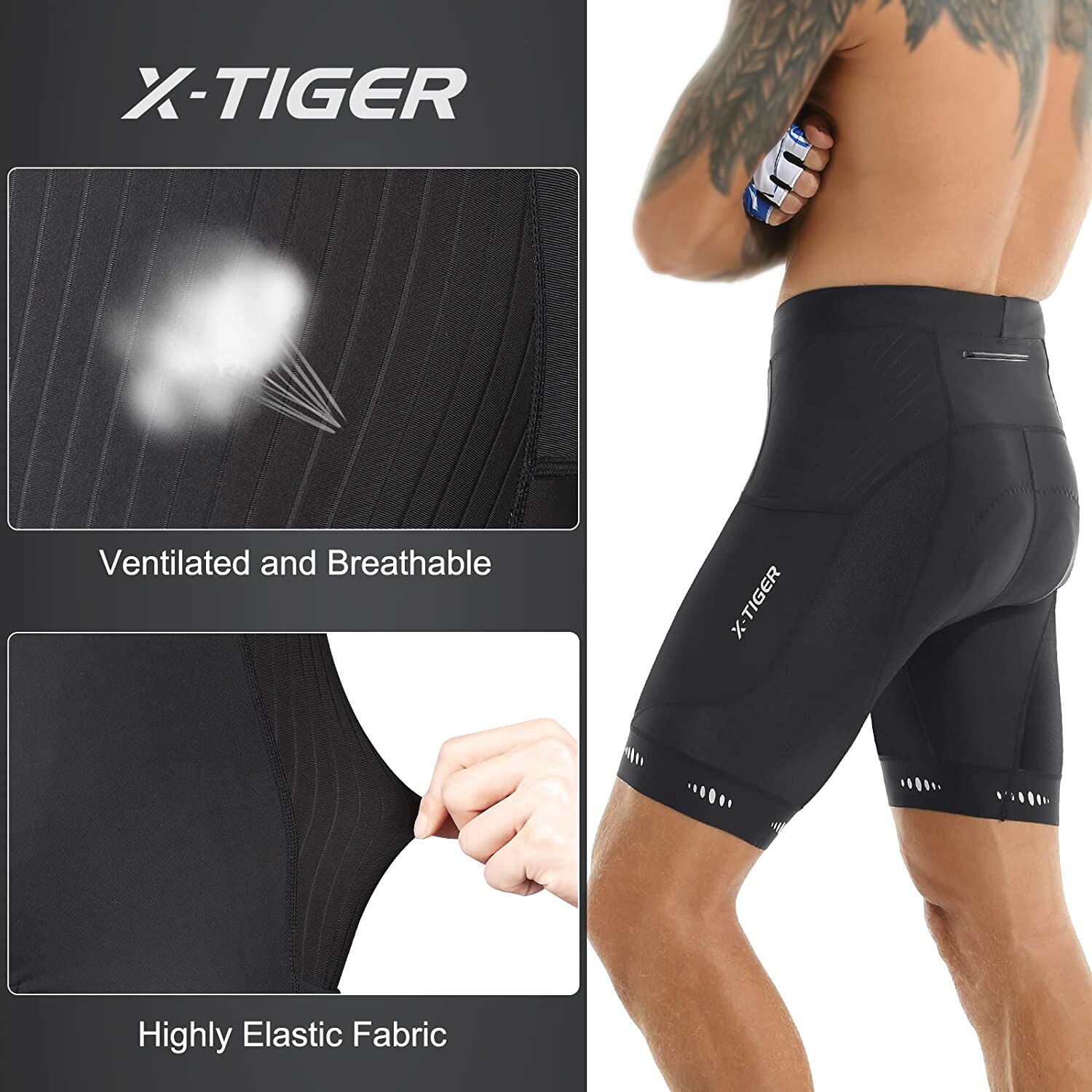 X-TIGER Men Cycling Shorts wit - đánh giá và giá Cycling Commuter Pants