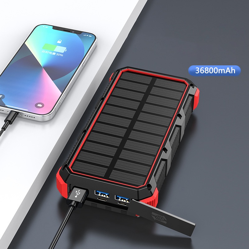 Solar Power Bank 36800mAh with - đánh giá và giá Usb Charger Dynamo